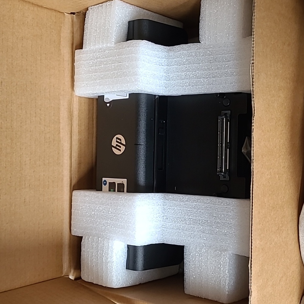 HP Black Laptop Docking Station with Connectivity Ports New Open Box